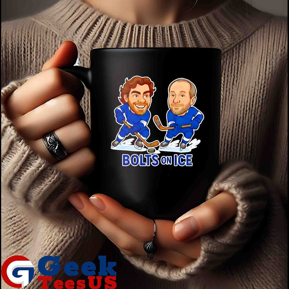 Brayden Point and Nikita Kucherov Bolts On Ice Hockey caricatures shirt Unisex , , , Long Sleeve Tee