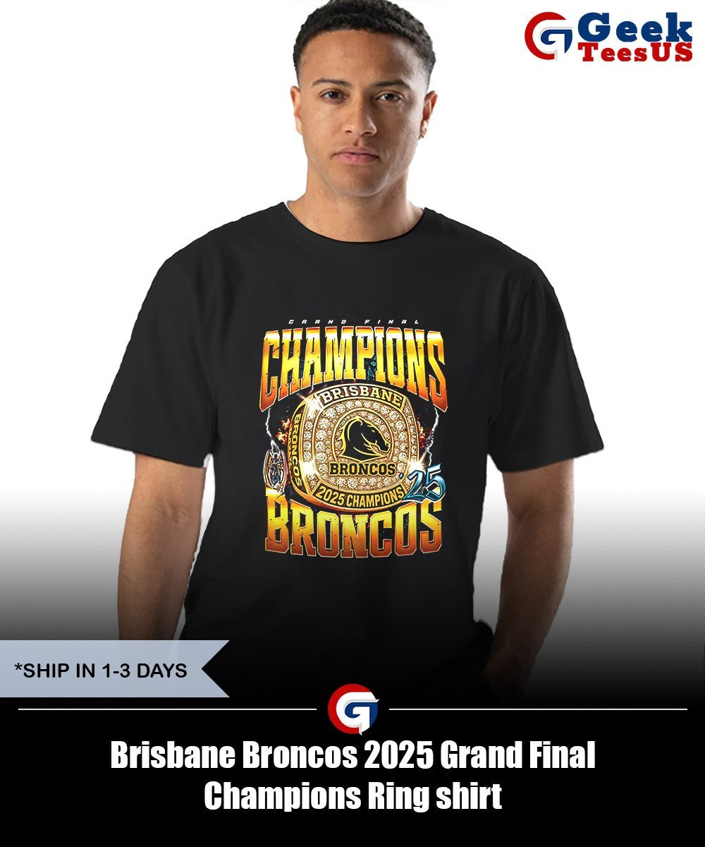 Brisbane Broncos 2025 Grand Final Champions Ring shirt Unisex , , , Long Sleeve Tee