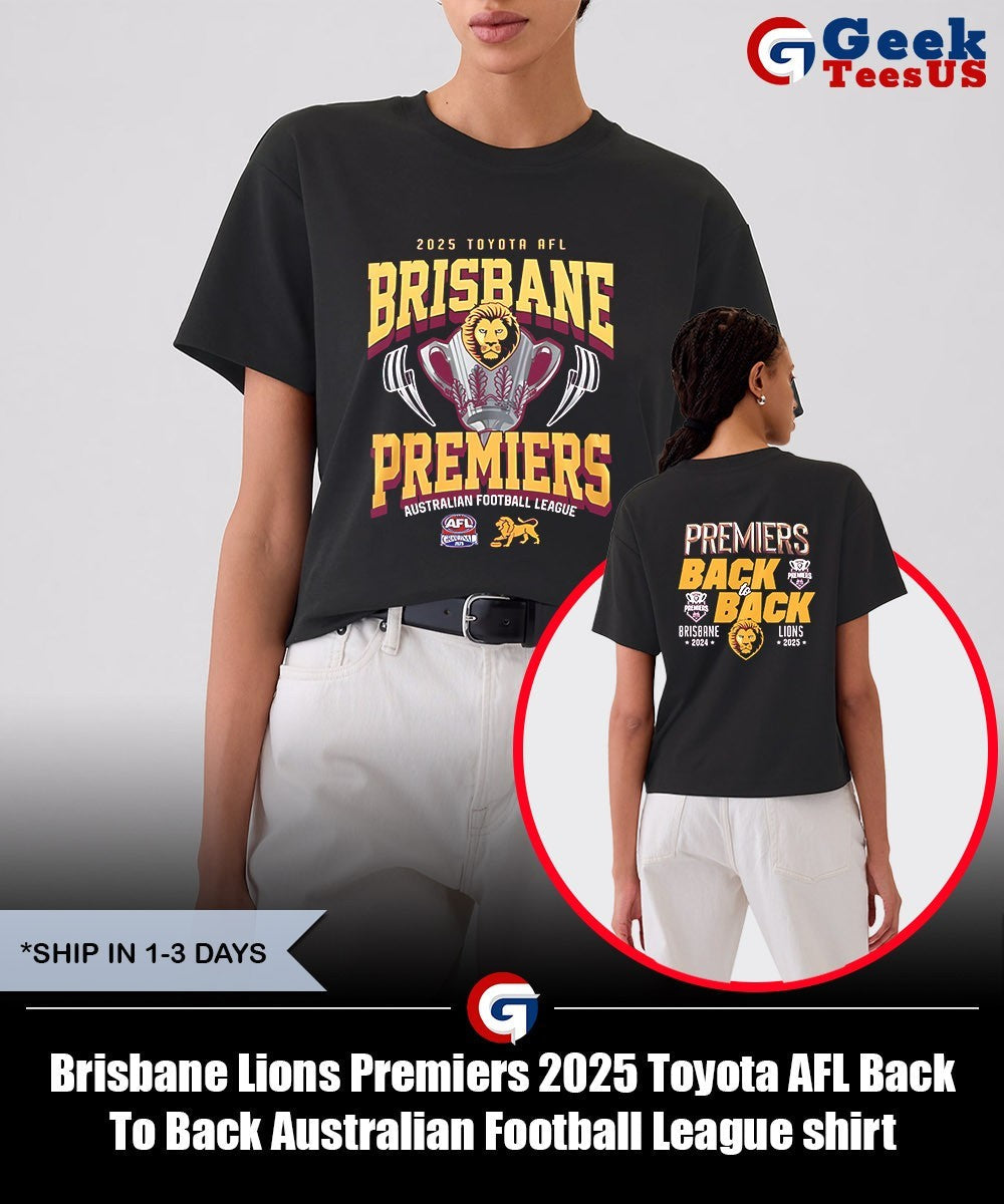 Brisbane Lions Premiers 2025 Toyota AFL Back To Back Australian Football League shirt Unisex , , , Long Sleeve Tee