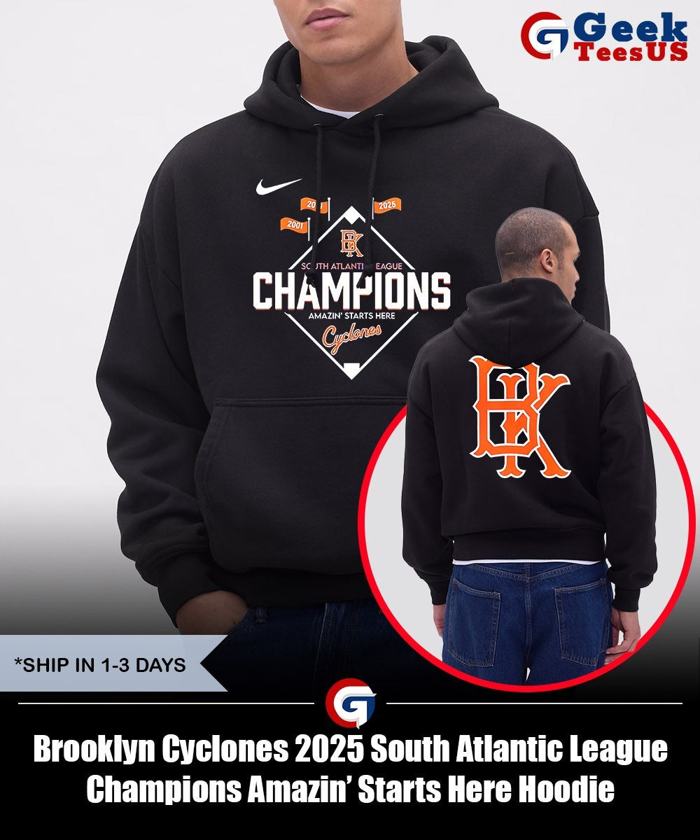 Brooklyn Cyclones 2025 South Atlantic League Champions Amazin’ Starts Here shirt Unisex , , , Long Sleeve Tee