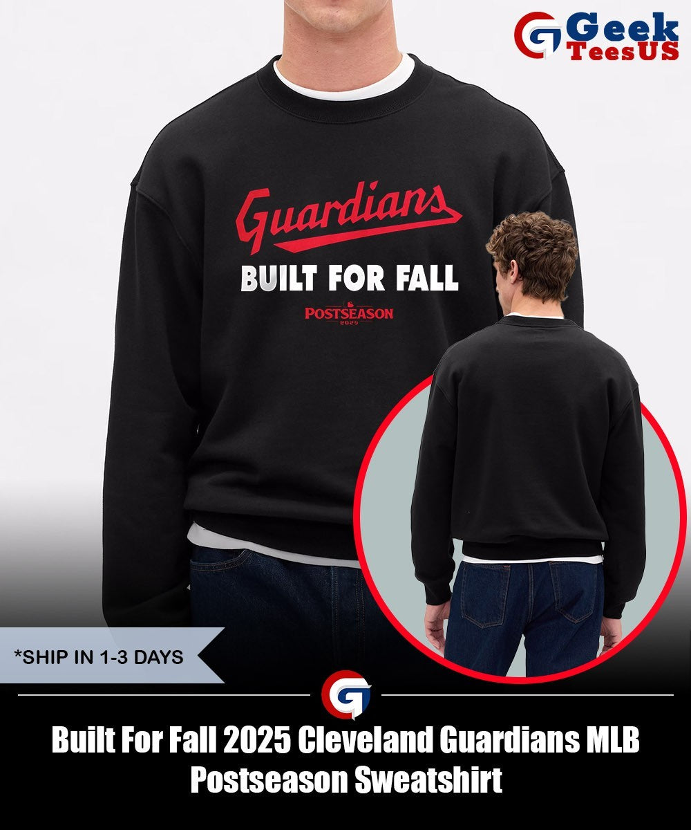 Built For Fall 2025 Cleveland Guardians MLB Postseason shirt Unisex , , , Long Sleeve Tee