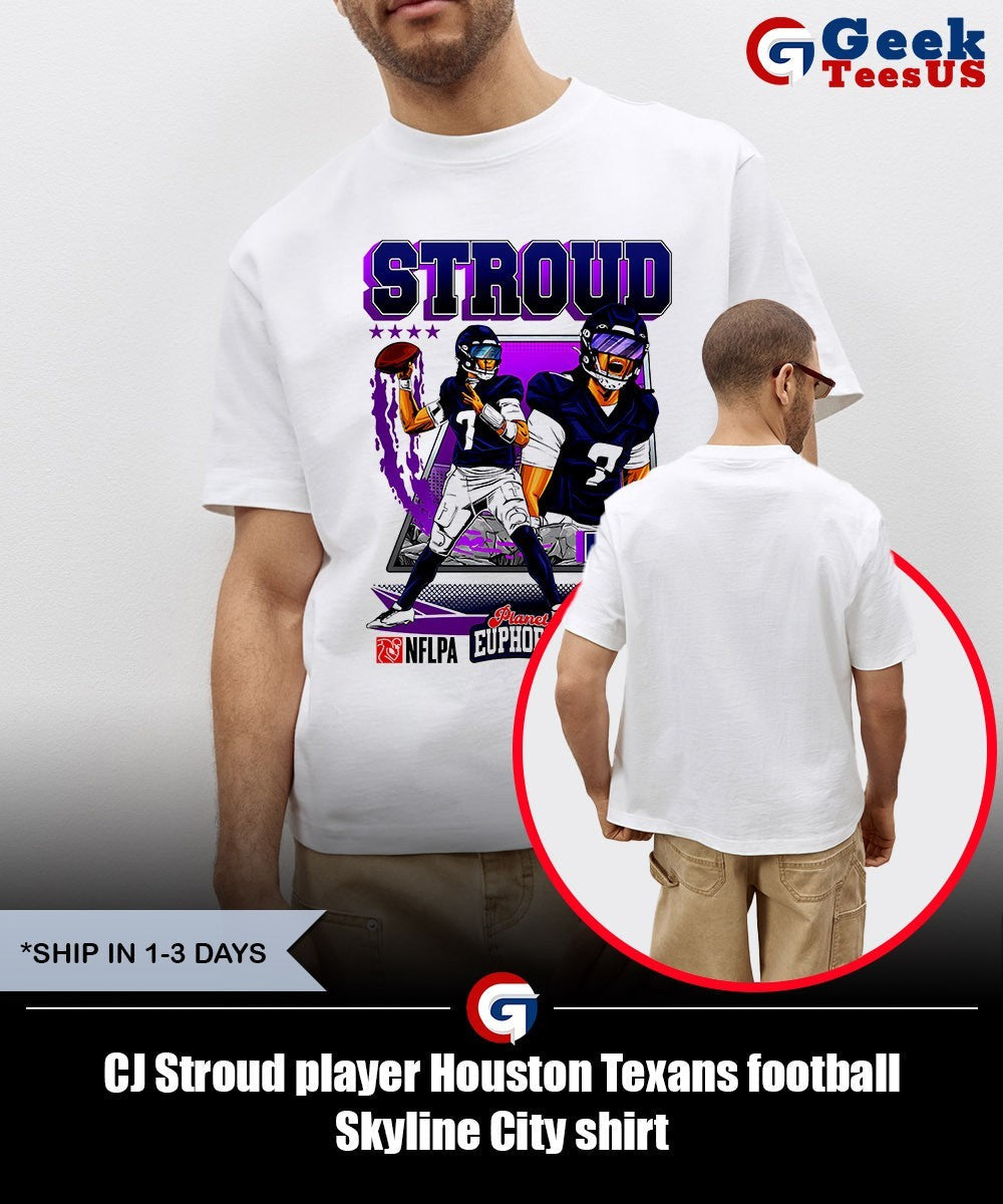 CJ Stroud player Houston Texans football Skyline City shirt Unisex , , , Long Sleeve Tee