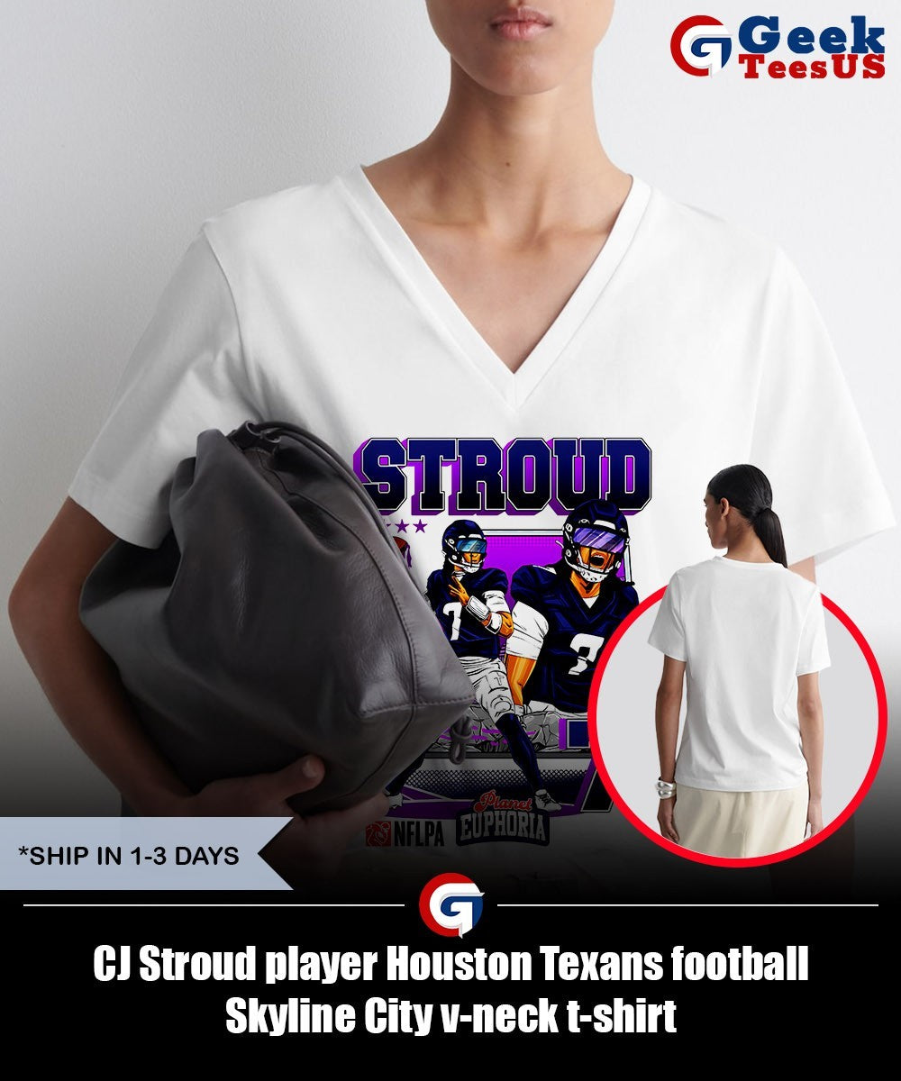 CJ Stroud player Houston Texans football Skyline City shirt Unisex , , , Long Sleeve Tee