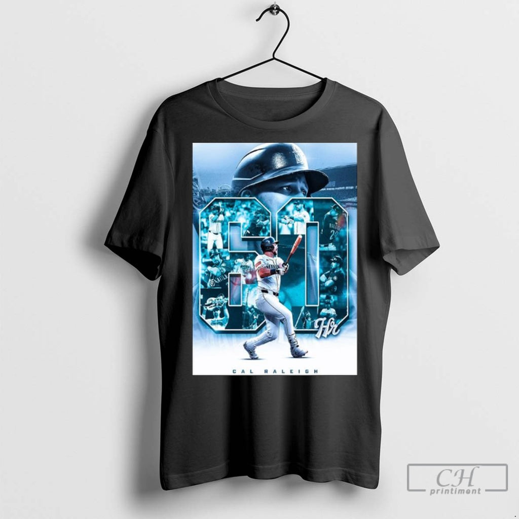 Cal Raleigh Seattle Mariners Reach 60 Hr Mlb 2025 Long Sleve T Shirt Jpg