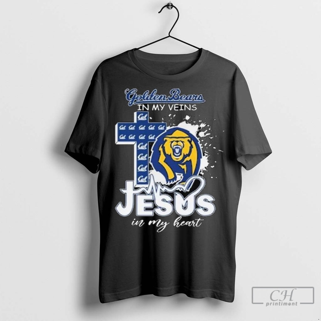 California Golden Bears In My Veins Jesus In My Heart 2025 Long Sleve