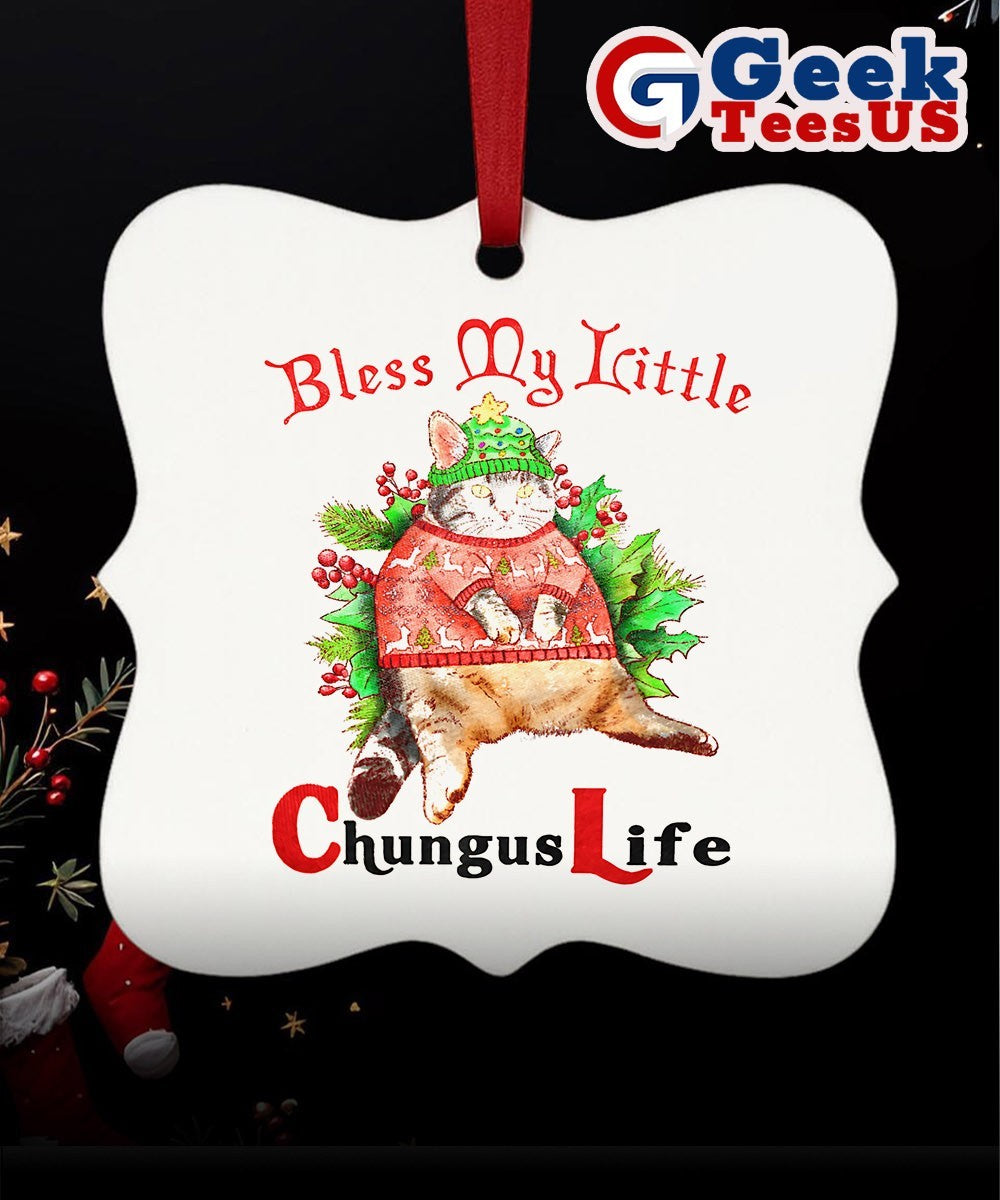 Cat bless my little chungus life Ornament Unisex , , , Long Sleeve Tee