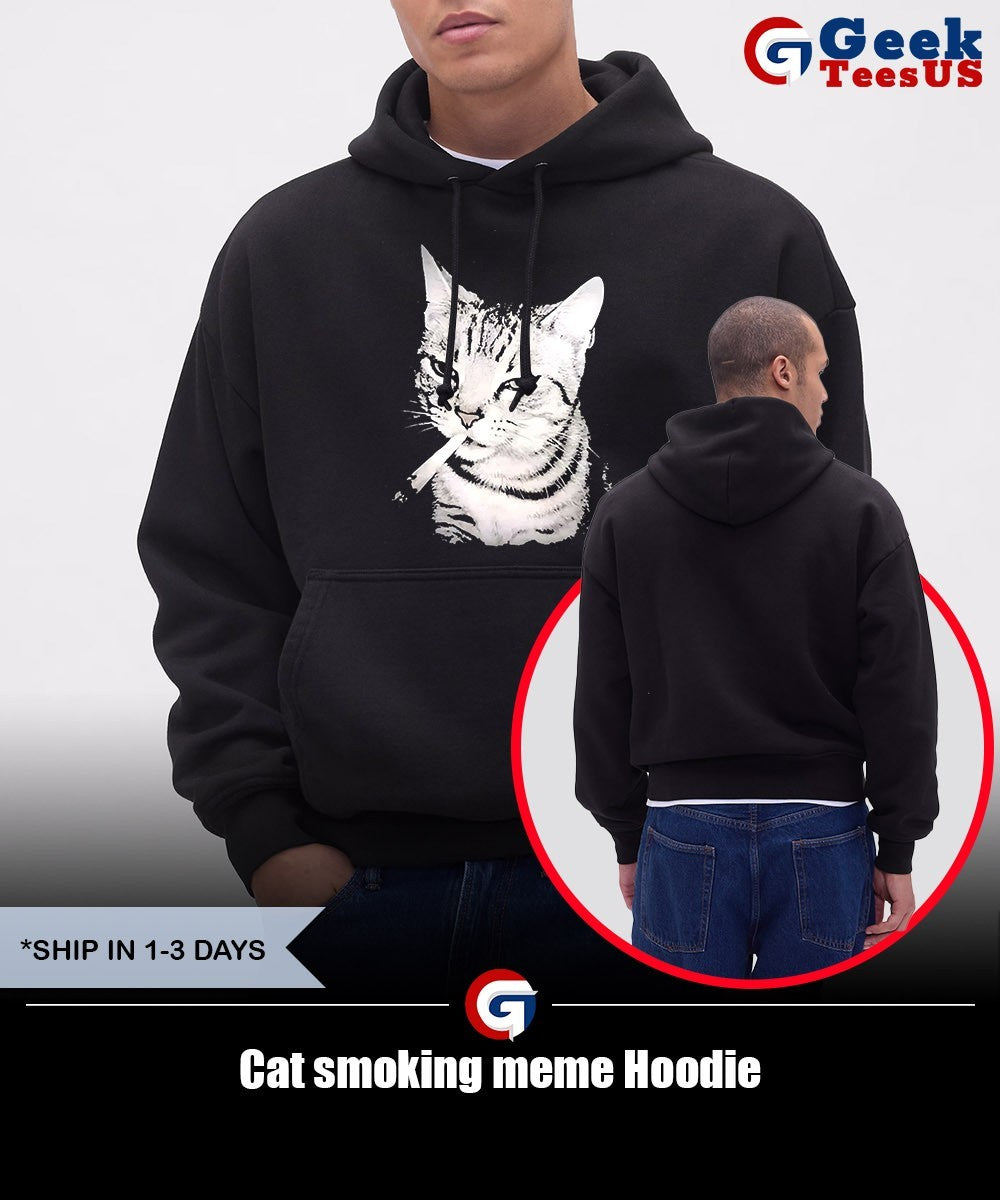 Cat smoking meme shirt Unisex , , , Long Sleeve Tee