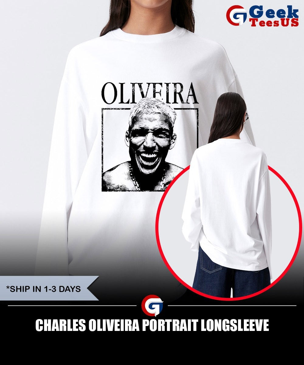 Charles Oliveira portrait shirt Unisex , , , Long Sleeve Tee