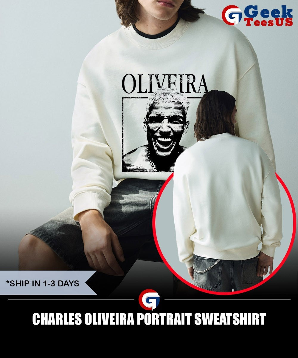 Charles Oliveira portrait shirt Unisex , , , Long Sleeve Tee