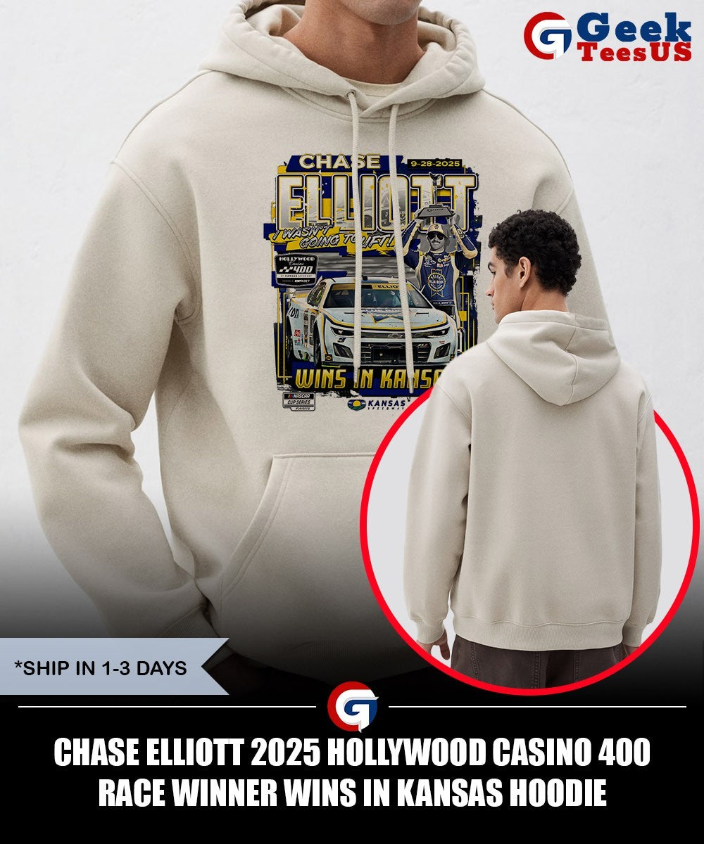 Chase Elliott 2025 Hollywood Casino 400 Race Winner Wins in Kansas shirt Unisex , , , Long Sleeve Tee