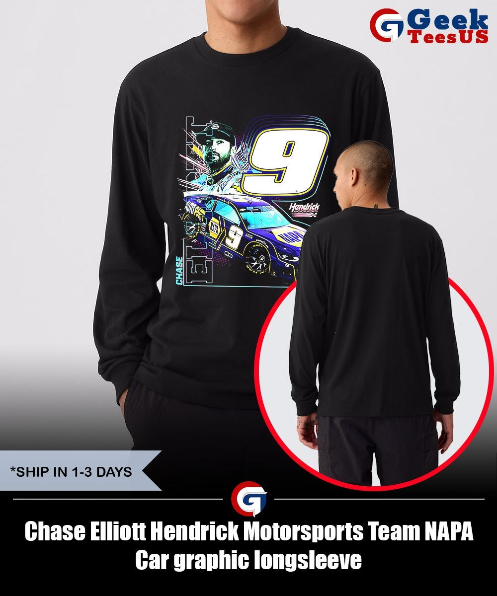 Chase Elliott Hendrick Motorsports Team NAPA Car graphic shirt Unisex , , , Long Sleeve Tee