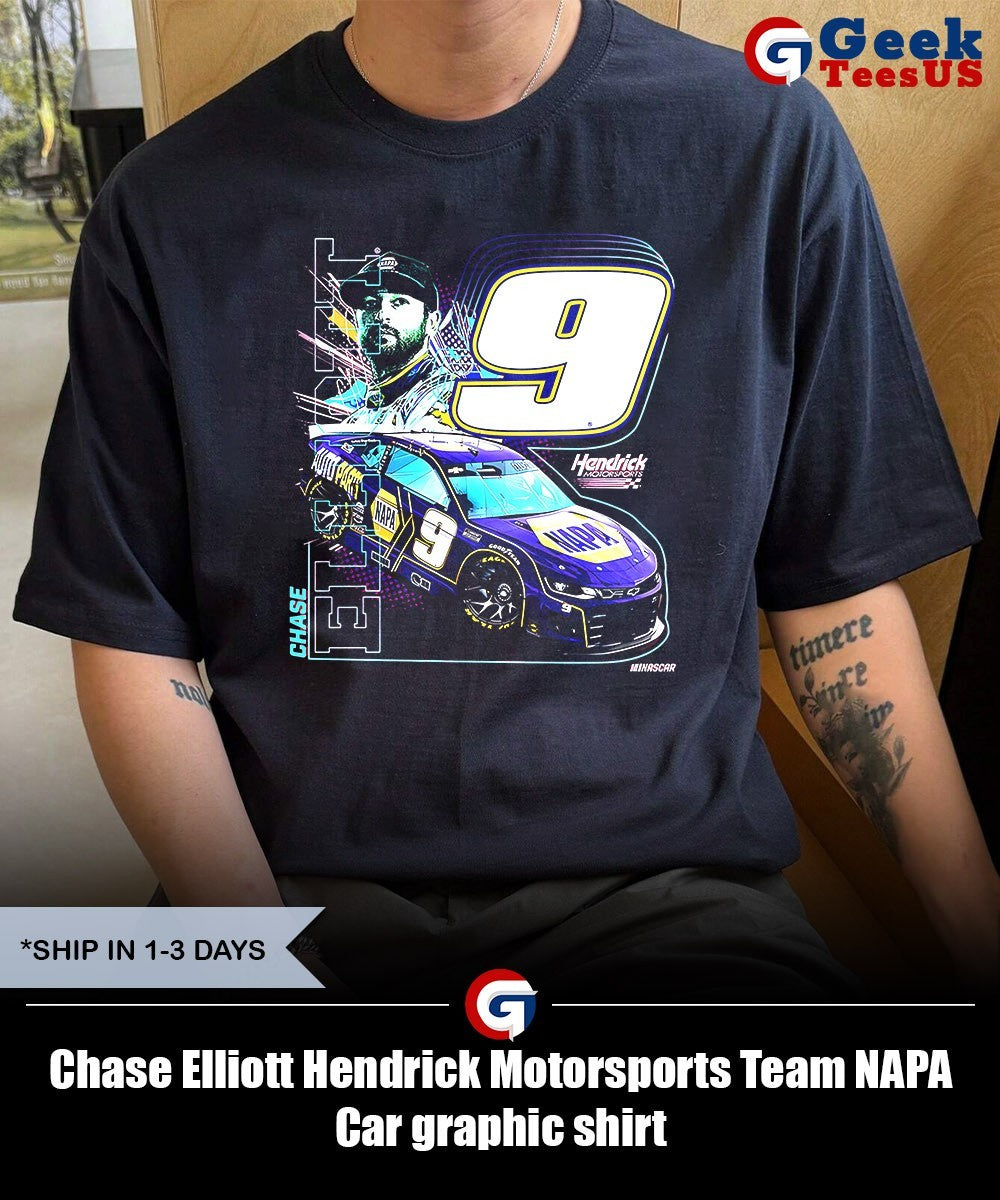 Chase Elliott Hendrick Motorsports Team NAPA Car graphic shirt Unisex , , , Long Sleeve Tee