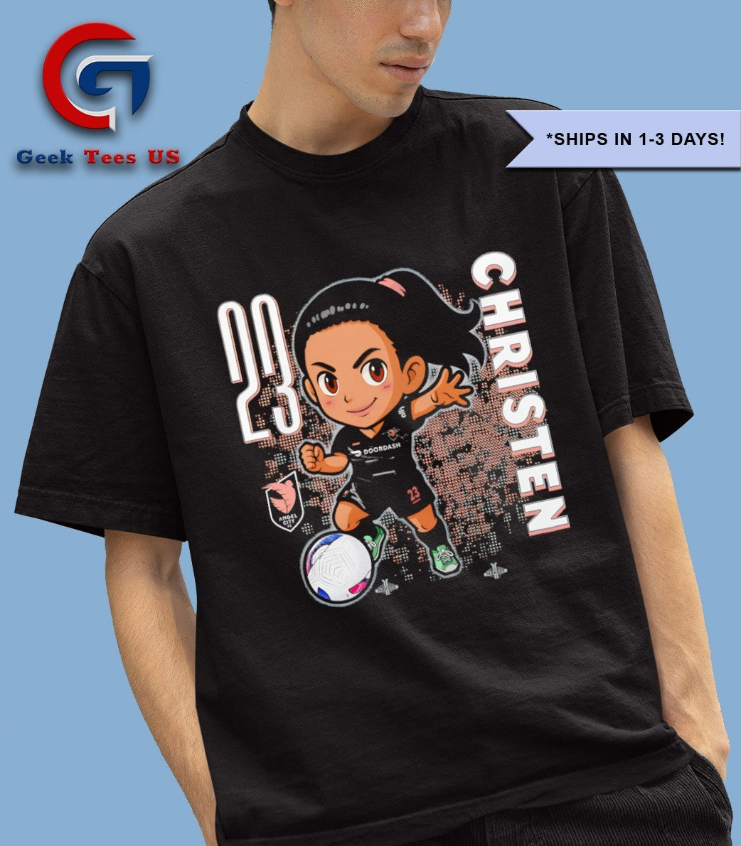 Christen Press Angel City FC NWSL chibi graphic shirt Unisex , , , Long Sleeve Tee