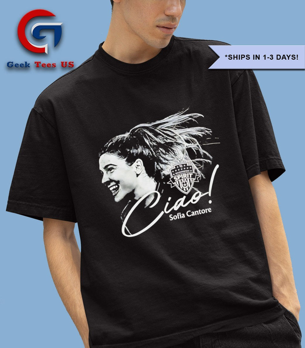 Ciao Sofia Cantore Washington Spirit Soccer player signature shirt Unisex , , , Long Sleeve Tee