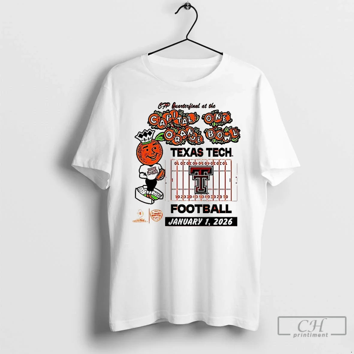 Classic Texas Tech Red Raiders Football 2026 Orange Bowl Unisex , , , Long Sleeve Tee