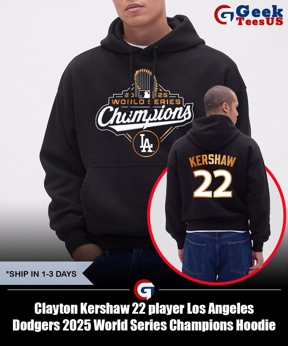 Clayton Kershaw 22 player Los Angeles Dodgers 2025 World Series Champions shirt Unisex , , , Long Sleeve Tee