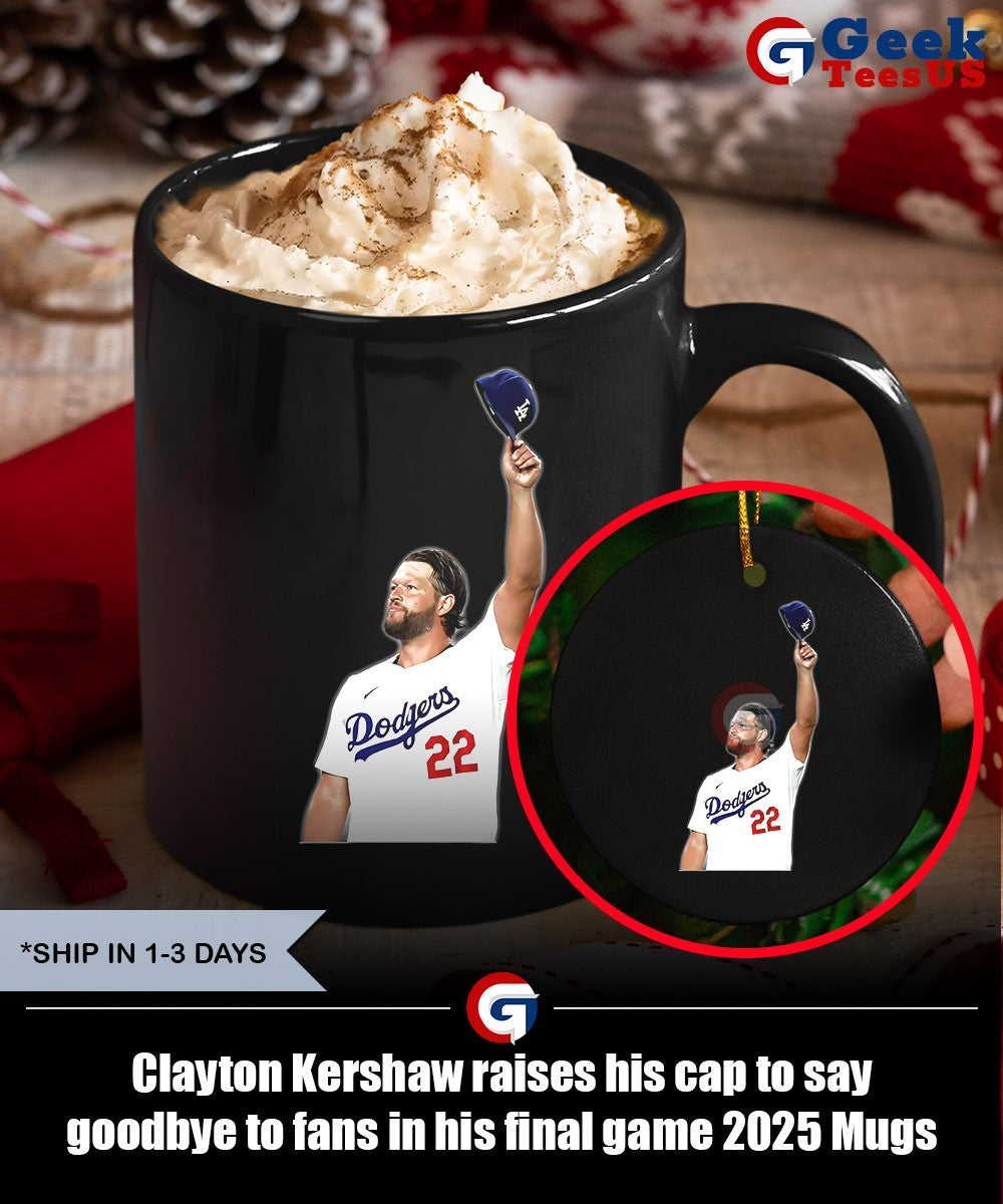 Clayton Kershaw raises his cap to say goodbye to fans in his final game 2025 shirt Unisex , , , Long Sleeve Tee