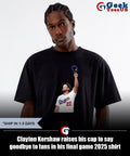 Clayton Kershaw raises his cap to say goodbye to fans in his final game 2025 shirt Unisex , , , Long Sleeve Tee