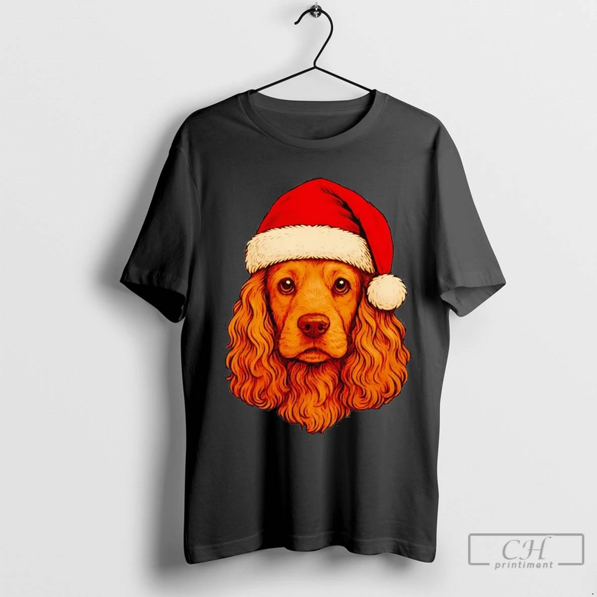 Cocker Spaniel Santa Hat Christmas