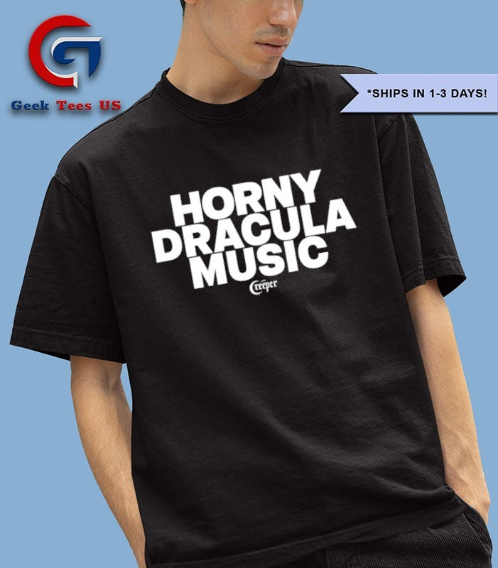 Creeper Cult Horny Dracula Music shirt Unisex , , , Long Sleeve Tee
