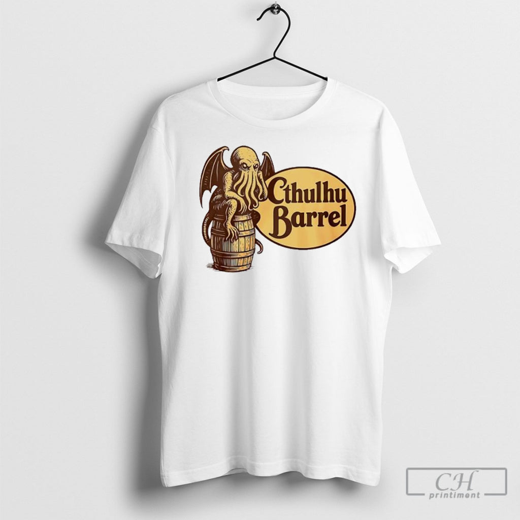 Cthulhu Barrel Cracker Barrel Logo Shirts
