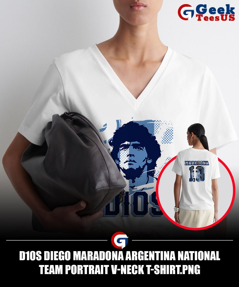 D10S Diego Maradona Argentina National Team portrait shirt Unisex , , , Long Sleeve Tee