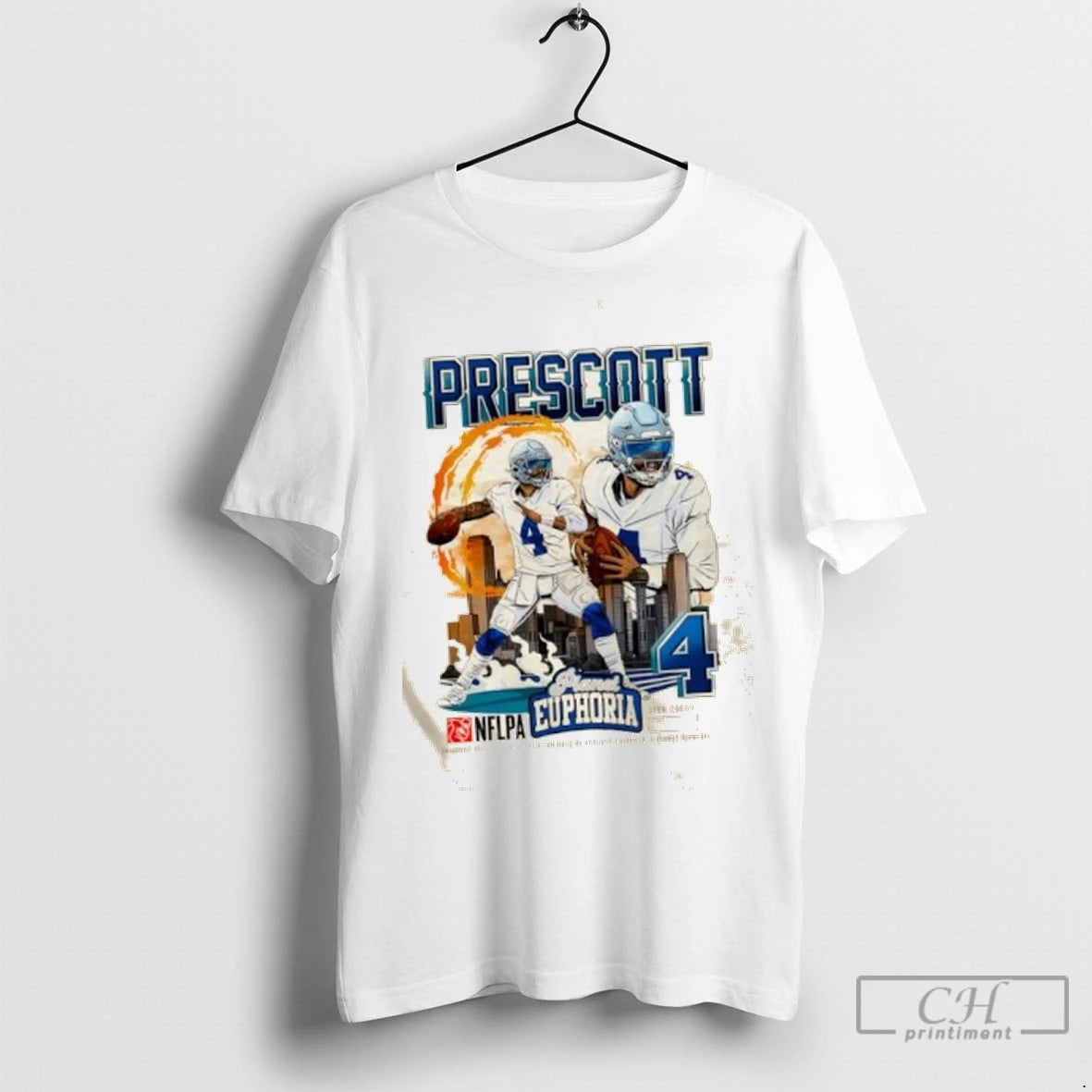 Dak Prescott Dallas Cowboys Number 4 Graphic