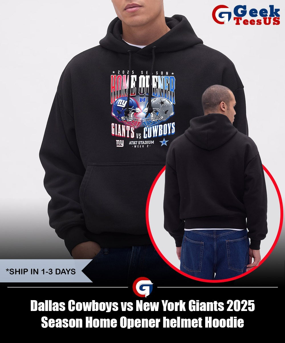 Dallas Cowboys vs New York Giants 2025 Season Home Opener helmet shirt Unisex , , , Long Sleeve Tee