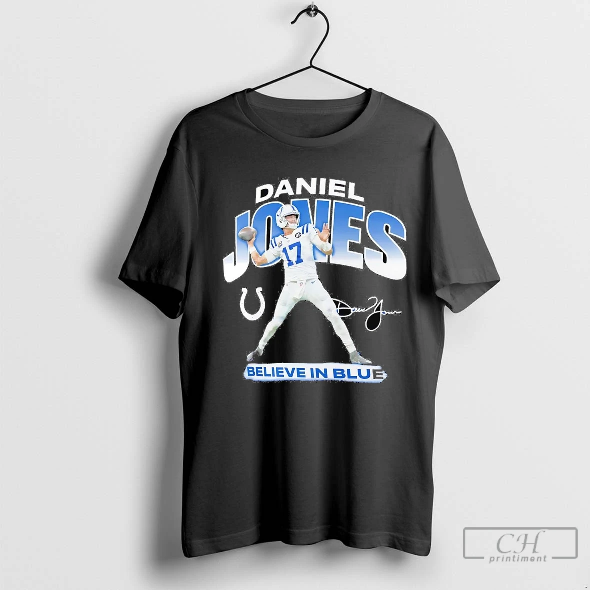 Daniel Jones Believe In Blue Signature Indianapolis Colts