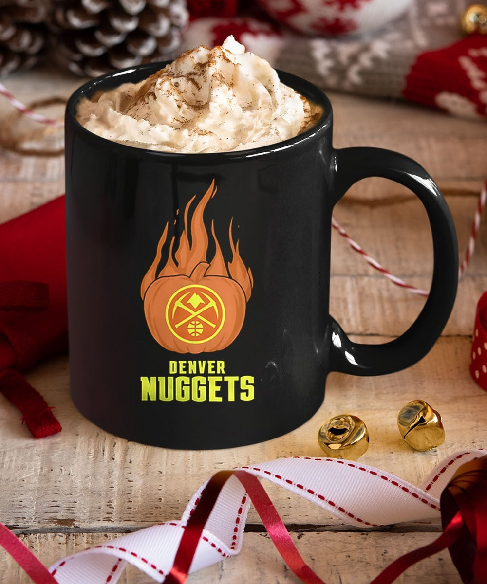Denver Nuggets flaming pumpkin Halloween 2025 shirt Unisex , , , Long Sleeve Tee