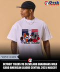 Detroit Tigers vs Cleveland Guardians Wild Card American League Central 2025 mascot shirt Unisex , , , Long Sleeve Tee