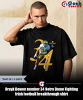 Drayk Bowen number 34 Notre Dame Fighting Irish football breakthrough shirt Unisex , , , Long Sleeve Tee