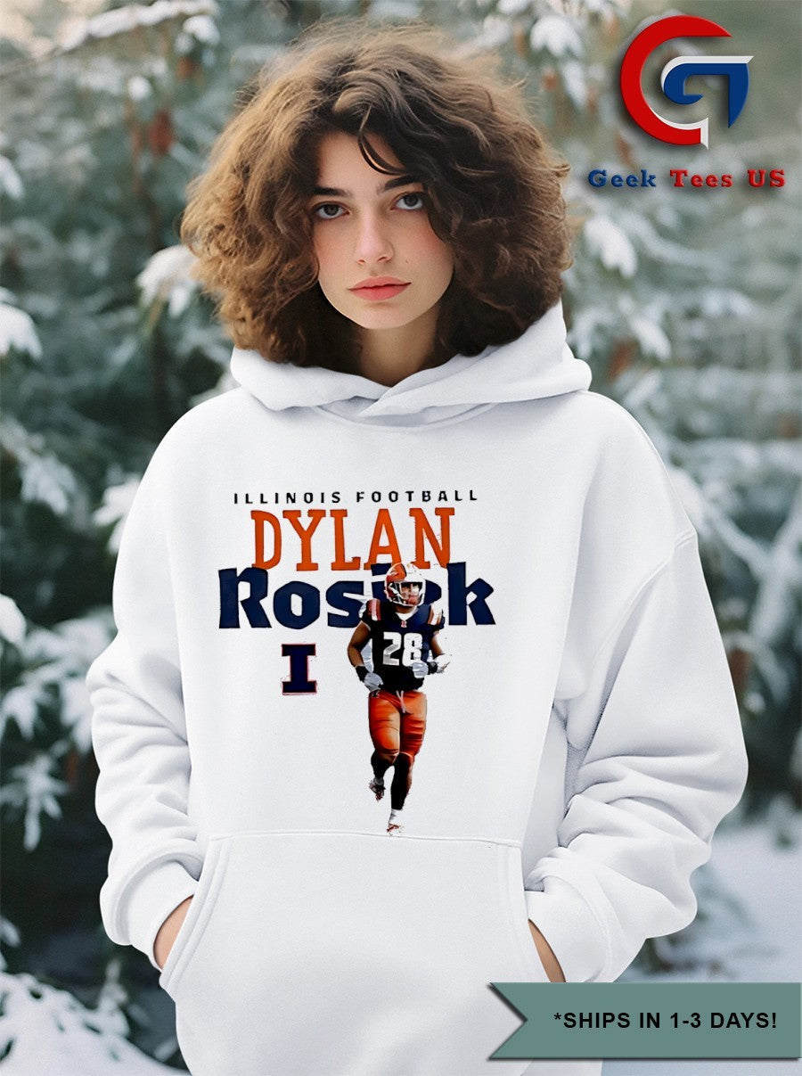 Dylan Rosiek Illinois Fighting Illini football graphic shirt Unisex , , , Long Sleeve Tee