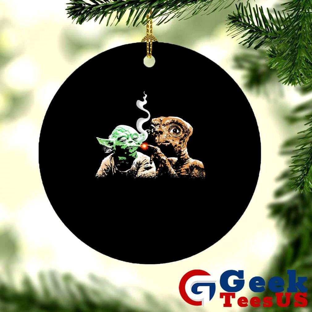 E.T. lights a cigarette for Yoda shirt Unisex , , , Long Sleeve Tee
