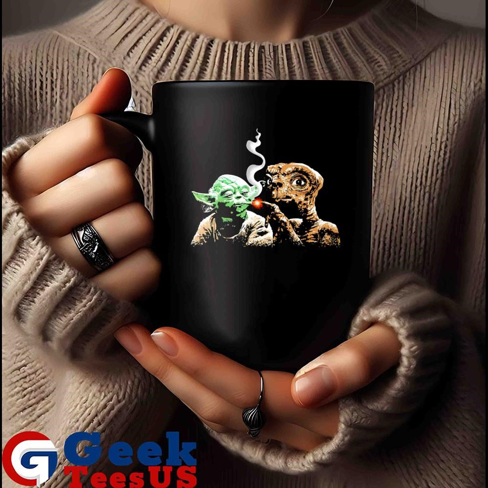 E.T. lights a cigarette for Yoda shirt Unisex , , , Long Sleeve Tee