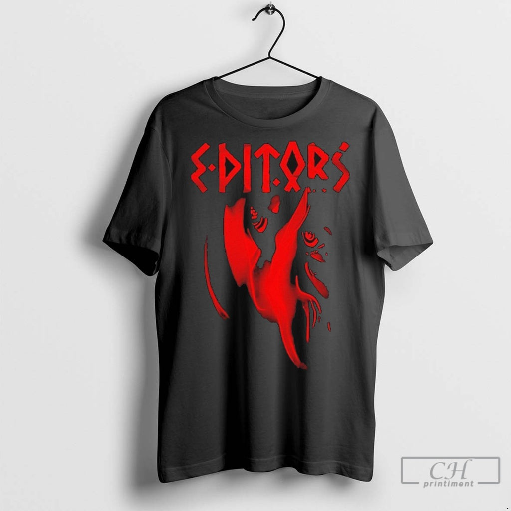 Editors Red Runes Logo 2024 Tour T Shirt Jpg