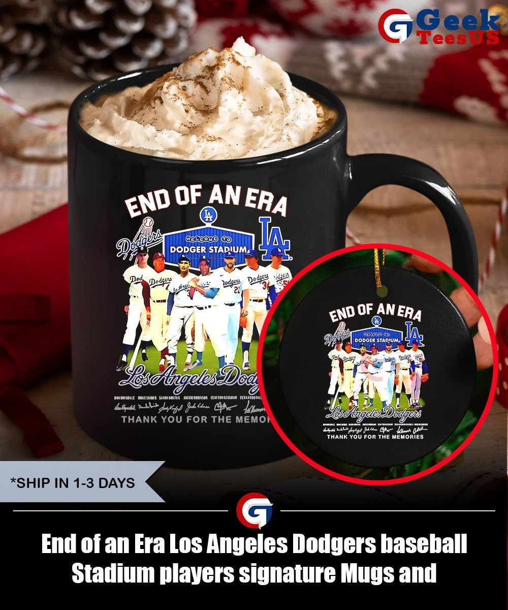 End of an Era Los Angeles Dodgers baseball Stadium players signature shirt Unisex , , , Long Sleeve Tee