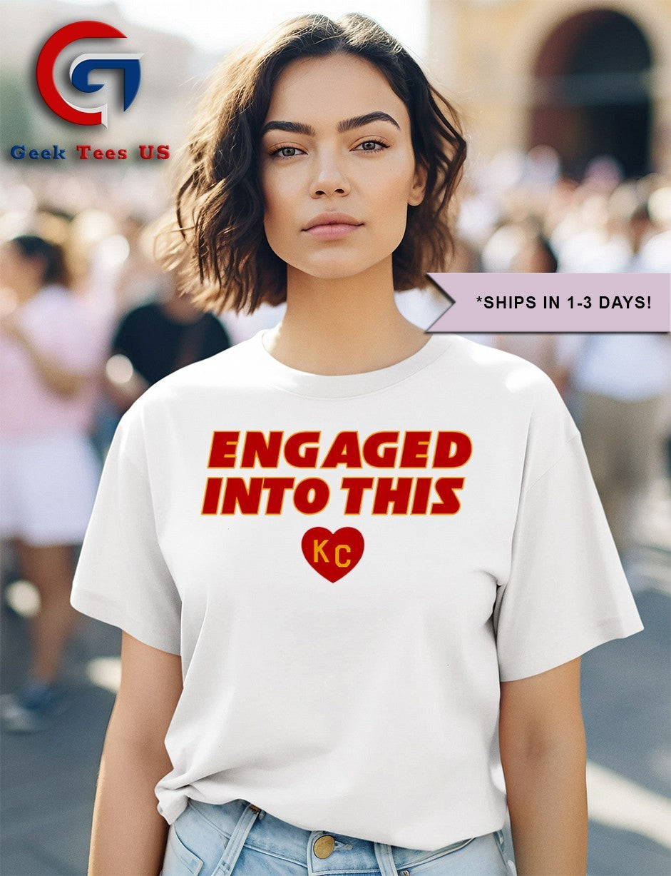 Engaged into this Raglan Travis Kelce Kansas City Chiefs shirt Unisex , , , Long Sleeve Tee