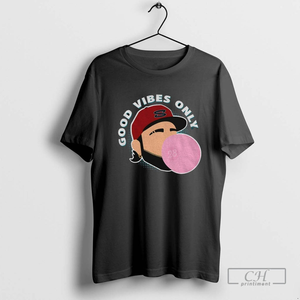 Eugenio Suarez Big Head Blowing Bubble Gum Seattle Mariners Mlb Good Vibes Only