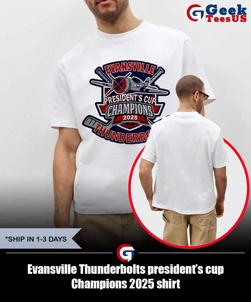 Evansville Thunderbolts president’s cup Champions 2025 shirt Unisex , , , Long Sleeve Tee