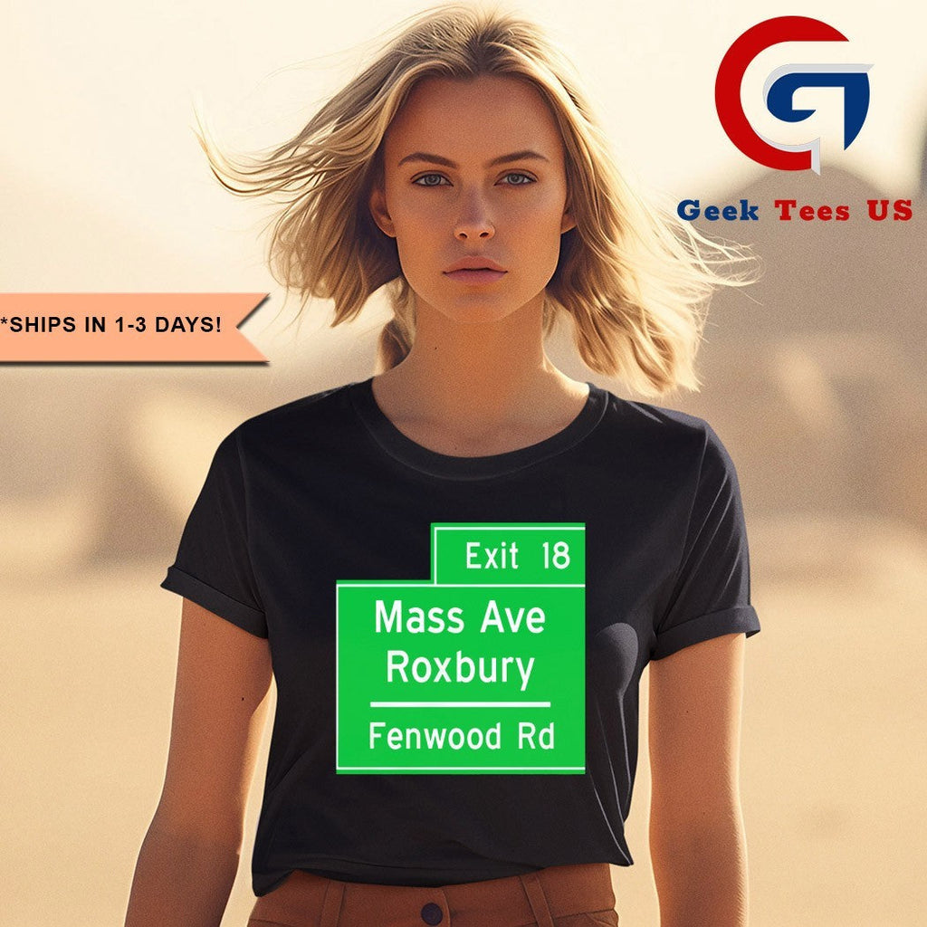 Exit 18 Mass Ave Roxbury Fenwood Rd shirt Unisex , , , Long Sleeve Tee
