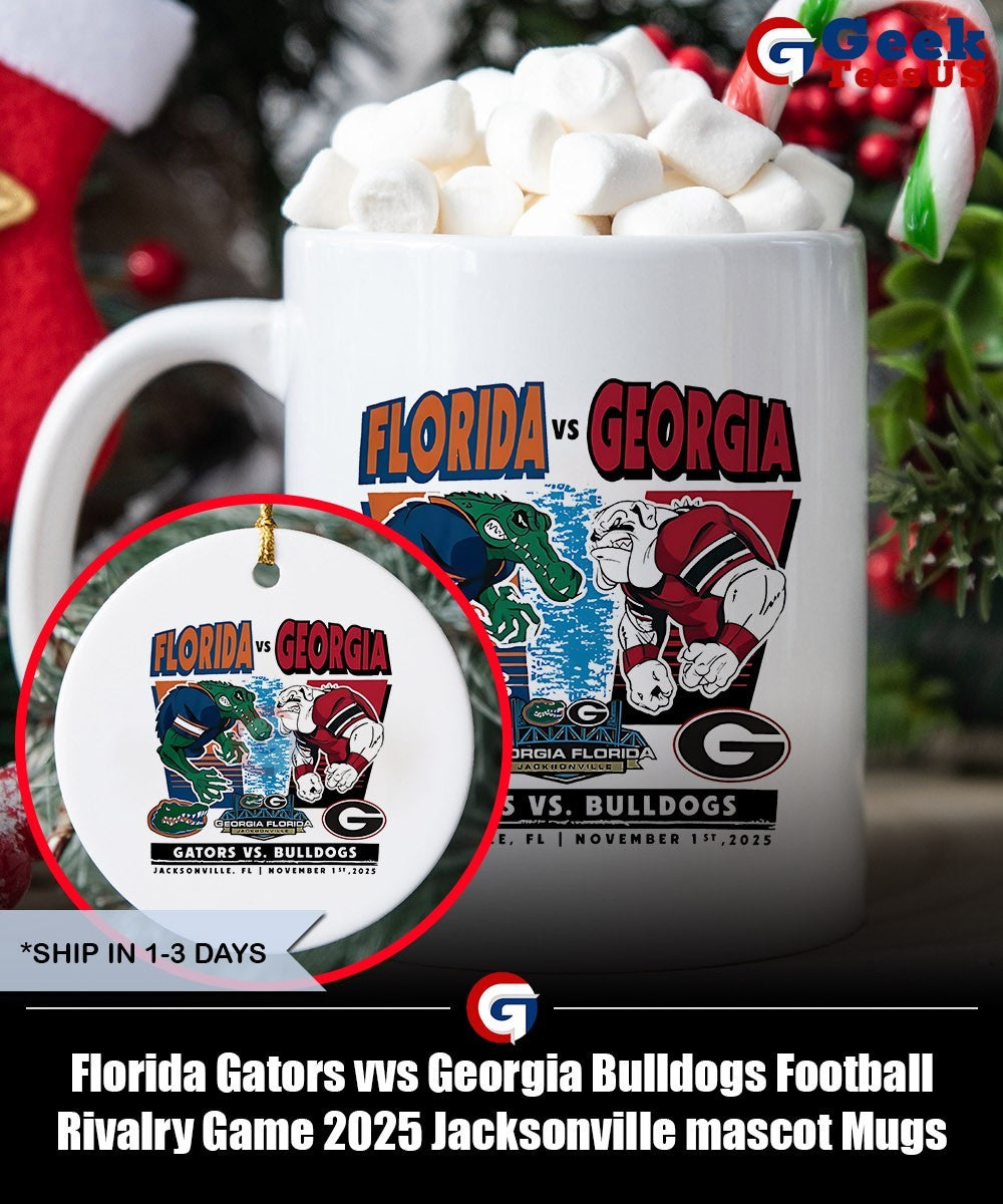 Florida Gators vvs Georgia Bulldogs Football Rivalry Game 2025 Jacksonville mascot shirt Unisex , , , Long Sleeve Tee