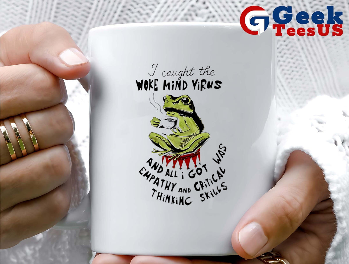 Frog I caught the woke mind virus shirt Unisex , , , Long Sleeve Tee