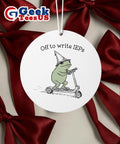 Frog off to write IEPs Ornament Unisex , , , Long Sleeve Tee