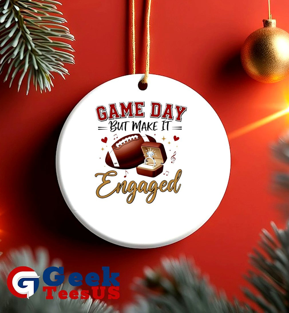 Game Day but make it engaged Swift Engaged Travis Kelce shirt Unisex , , , Long Sleeve Tee