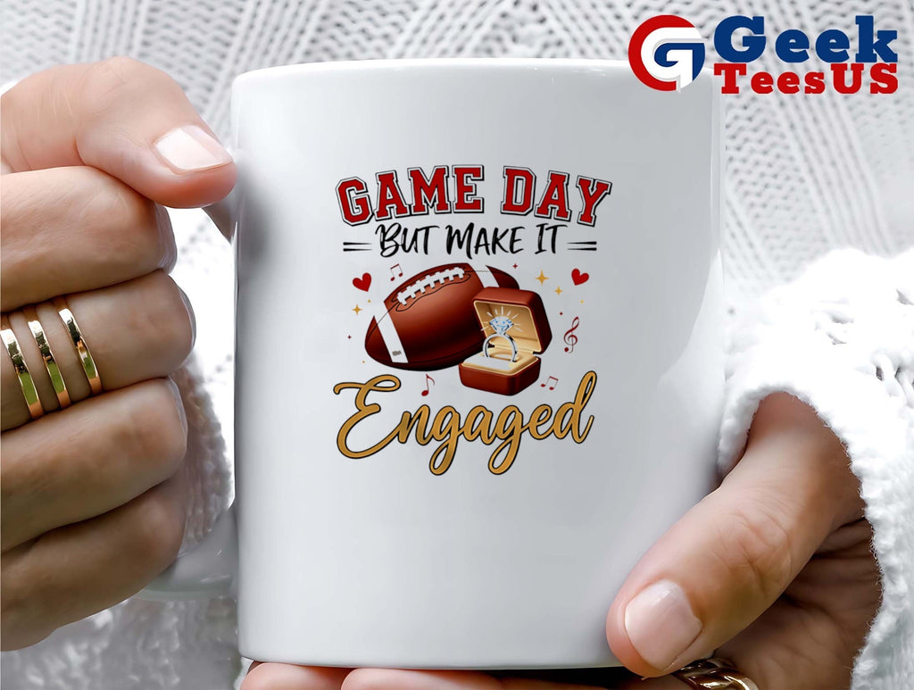 Game Day but make it engaged Swift Engaged Travis Kelce shirt Unisex , , , Long Sleeve Tee