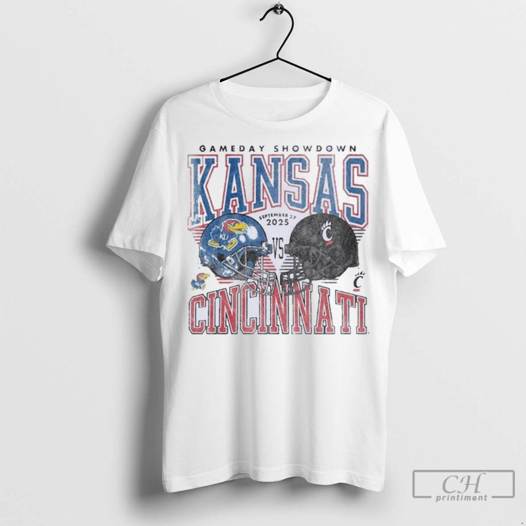 Gameday Showdown 2025 Kansas Vs Cincinnati Matchup T Shirt Jpg
