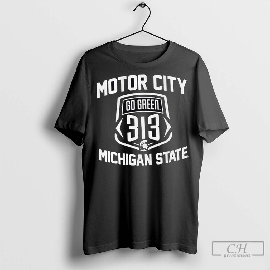 Go Green 313 Michigan State Football T Shirt Jpg