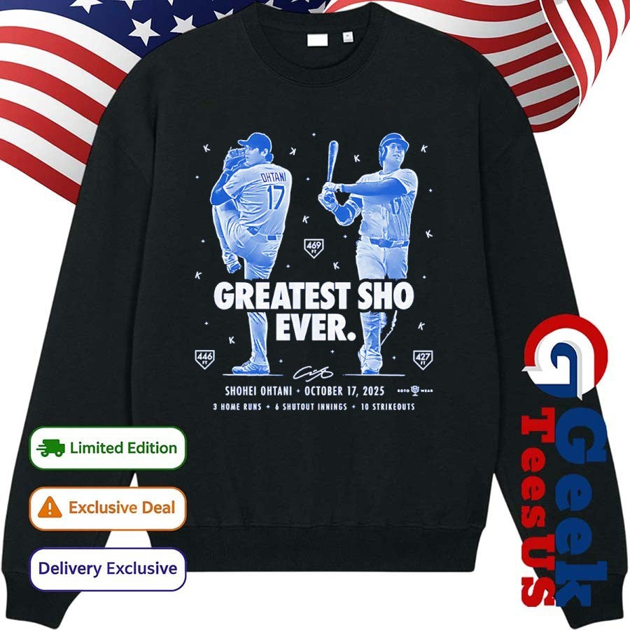 Greatest Sho Ever Shohei Ohtani Los Angeles Dodgers baseball shirt Unisex , , , Long Sleeve Tee
