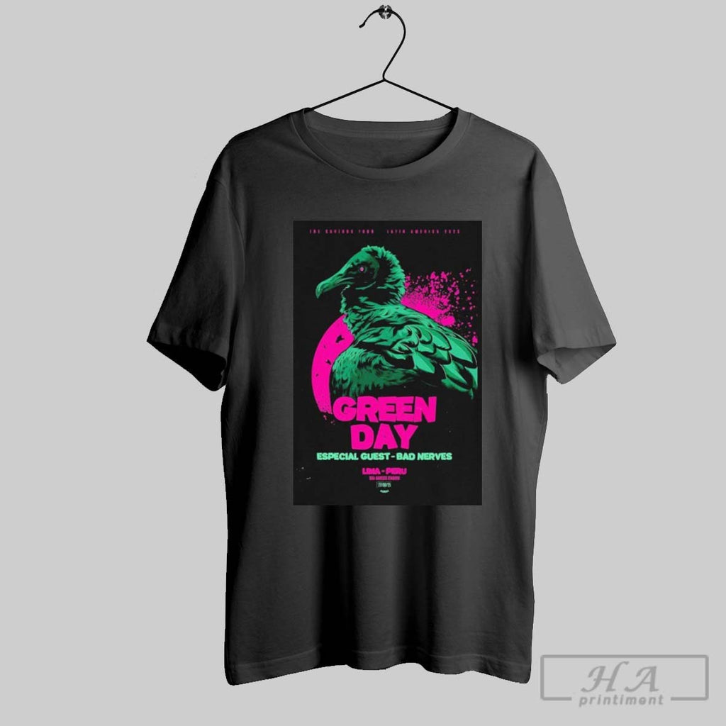 Green Day Bad Nerves Lima Per Aug 27 2025 Show T Shirts